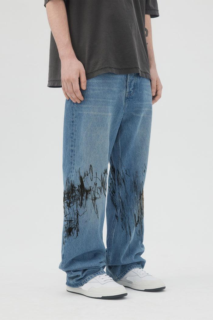 Domrebel FREEHAND BOOTCUT JEANS Mid Blue