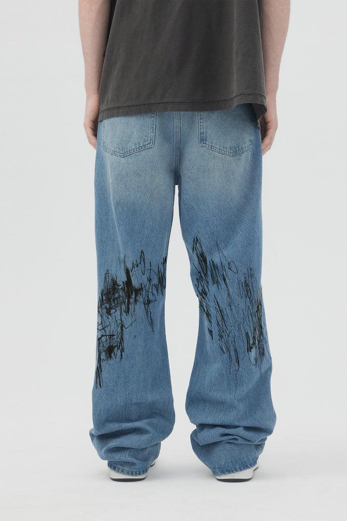 Domrebel FREEHAND BOOTCUT JEANS Mid Blue