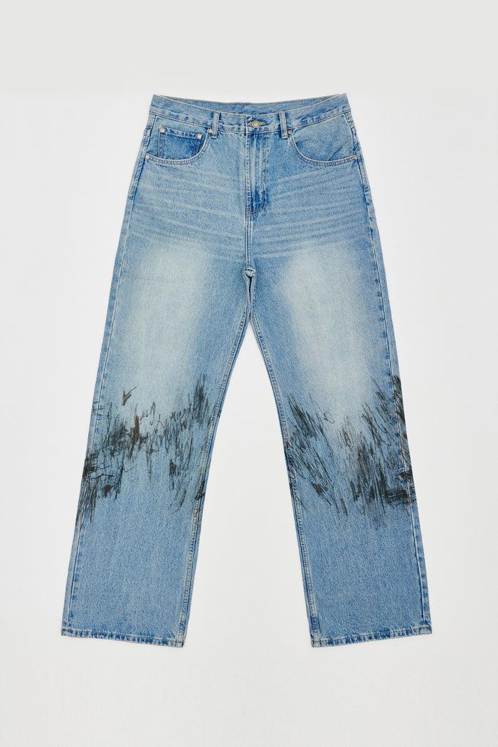 domrebel FREEHAND BOOTCUT JEANS Mid Blue