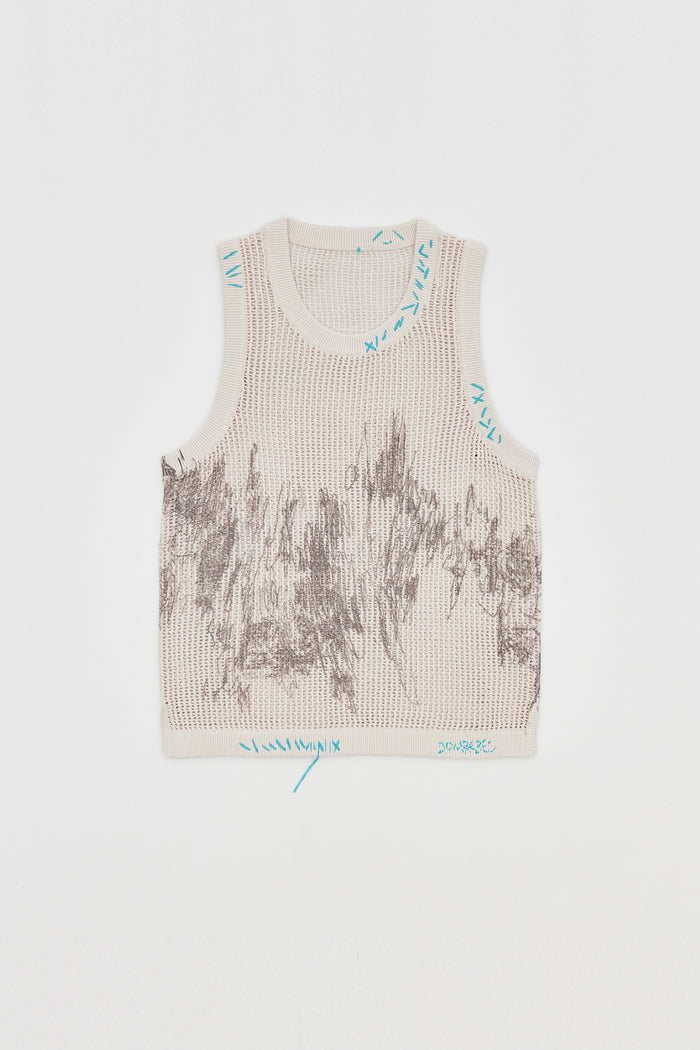 domrebel FREEHAND KNIT TANK TOP Beige