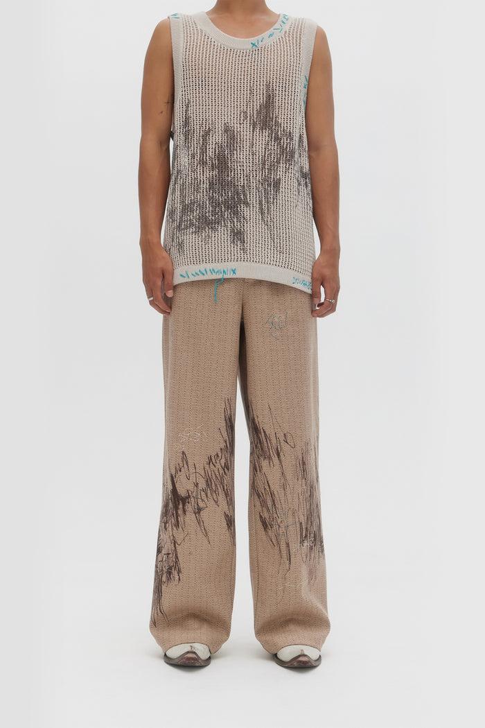 Domrebel FREEHAND TAILORED TROUSERS Beige