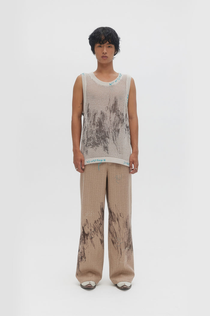 Domrebel FREEHAND TAILORED TROUSERS Beige