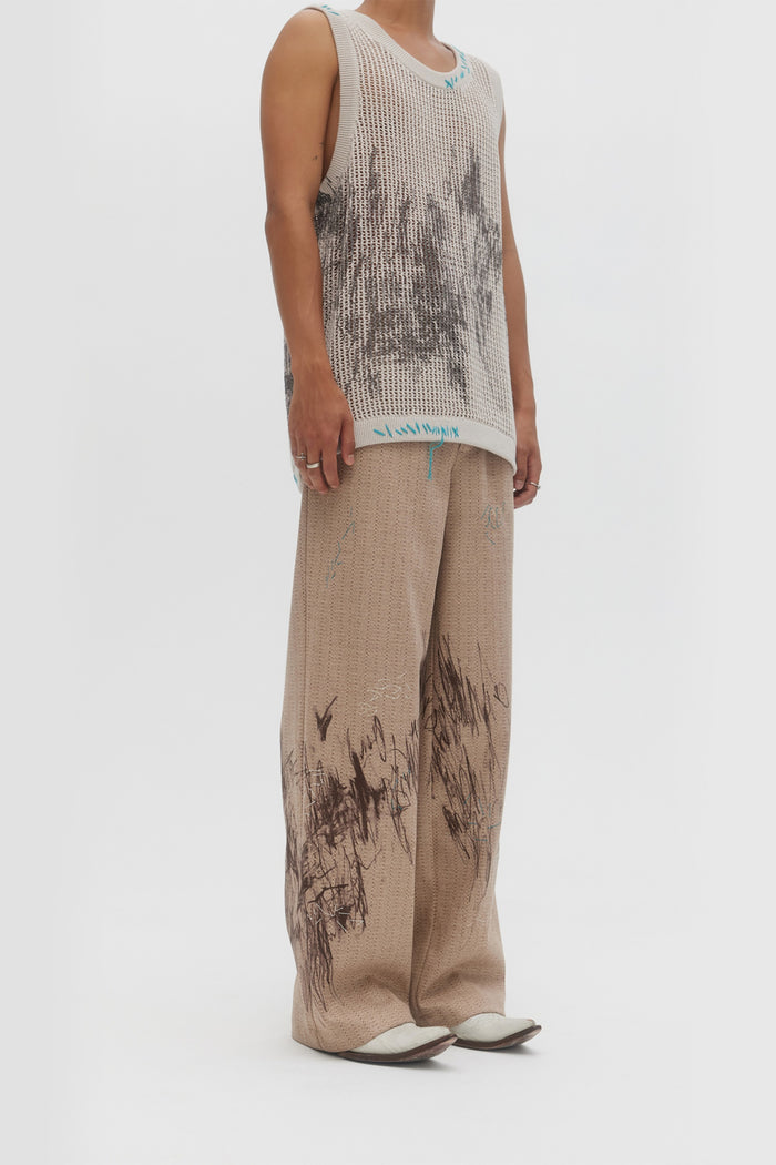 Domrebel FREEHAND TAILORED TROUSERS Beige