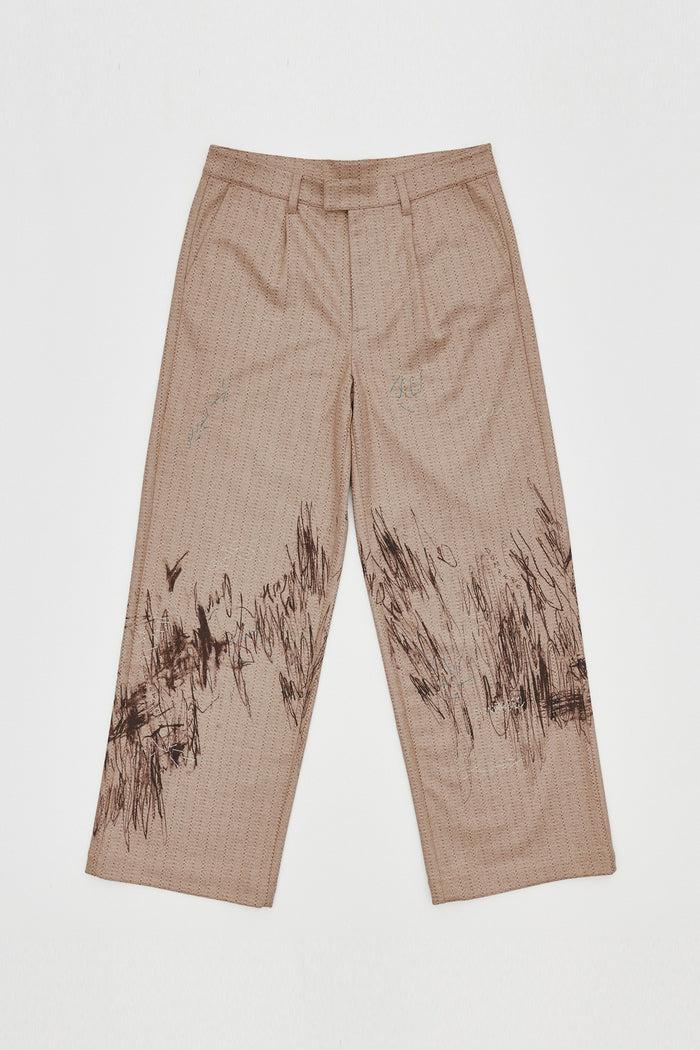 domrebel FREEHAND TAILORED TROUSERS Beige