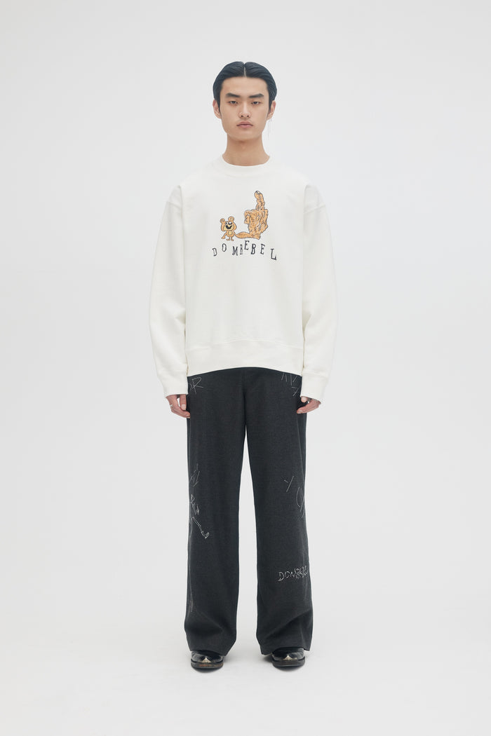 domrebel FRIENDLY SWEATSHIRT Ivory