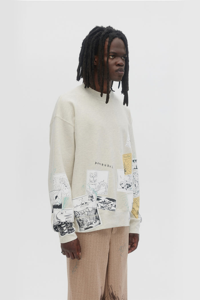 Domrebel FUNNIES SWEATSHIRT GREIGE