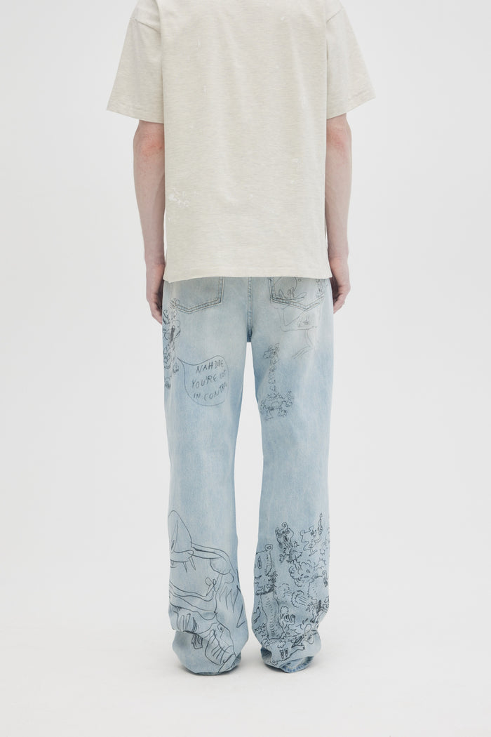 Domrebel GIGGLES BOOTCUT JEANS Light Blue