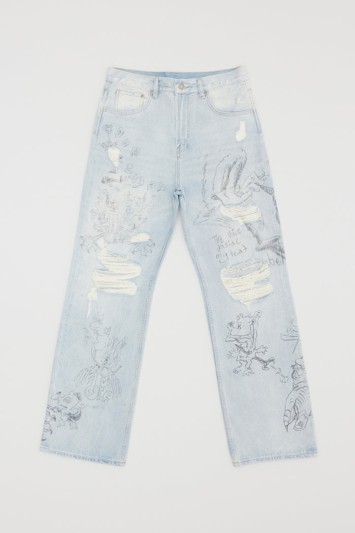 Domrebel GIGGLES BOOTCUT JEANS Light Blue
