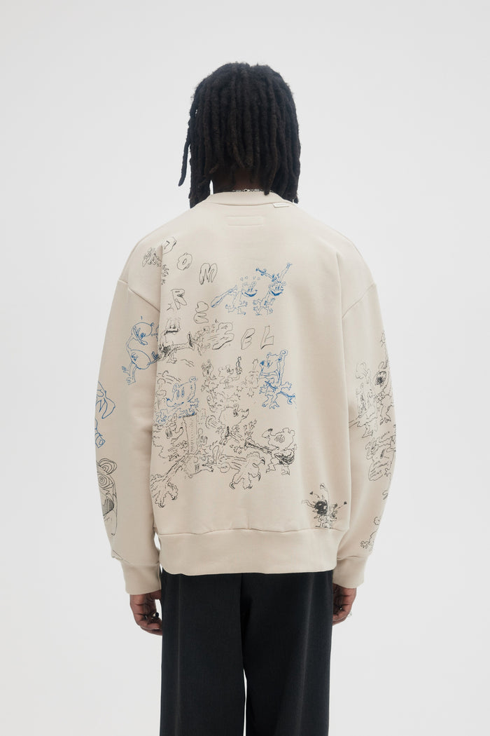 Domrebel GIGGLES SWEATSHIRT Dust