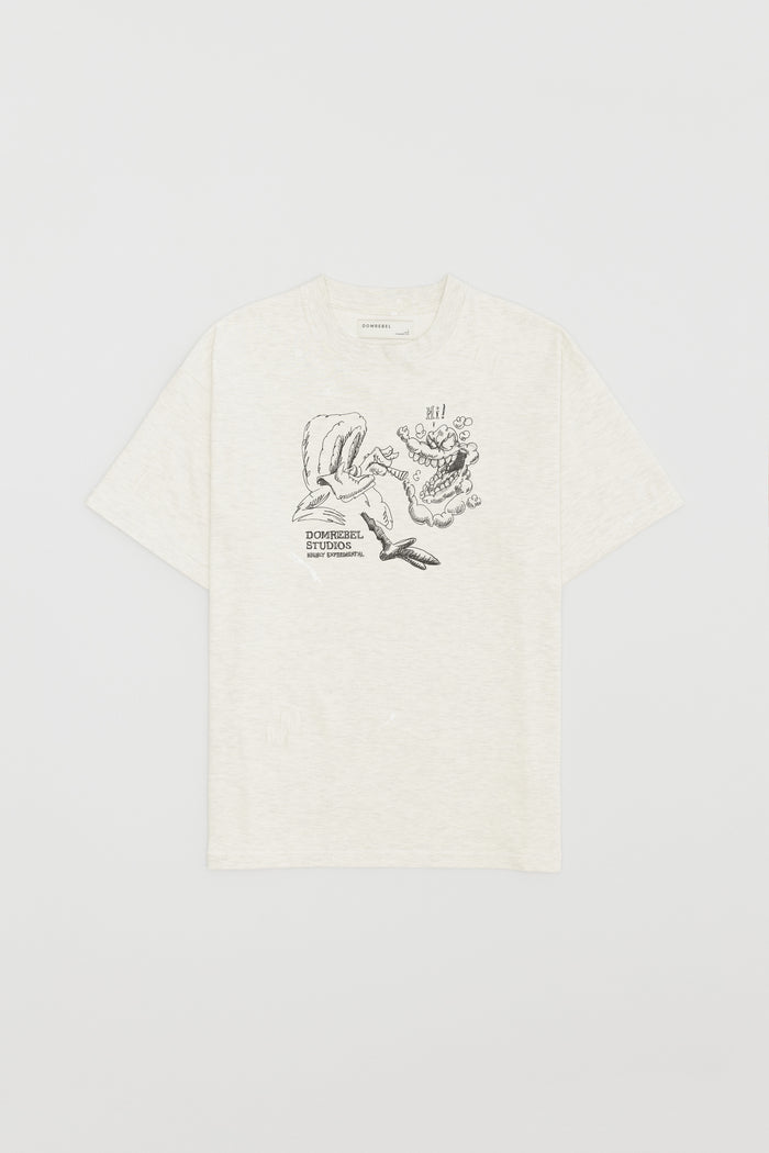 Domrebel GIGGLES T-SHIRT GREIGE PAINT