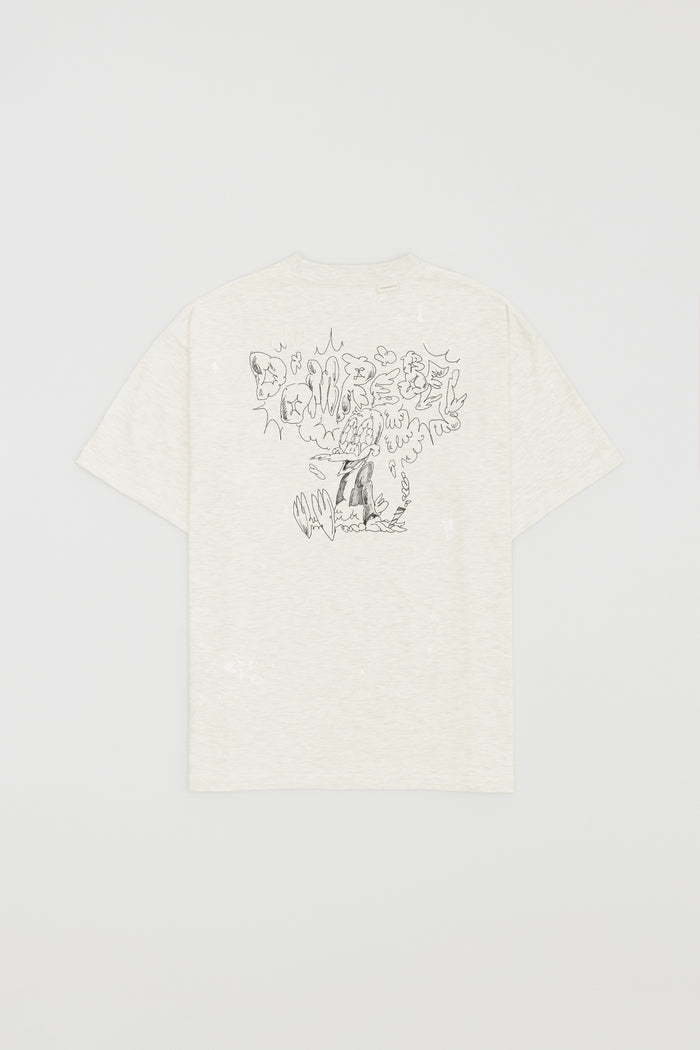 Domrebel GIGGLES T-SHIRT GREIGE PAINT