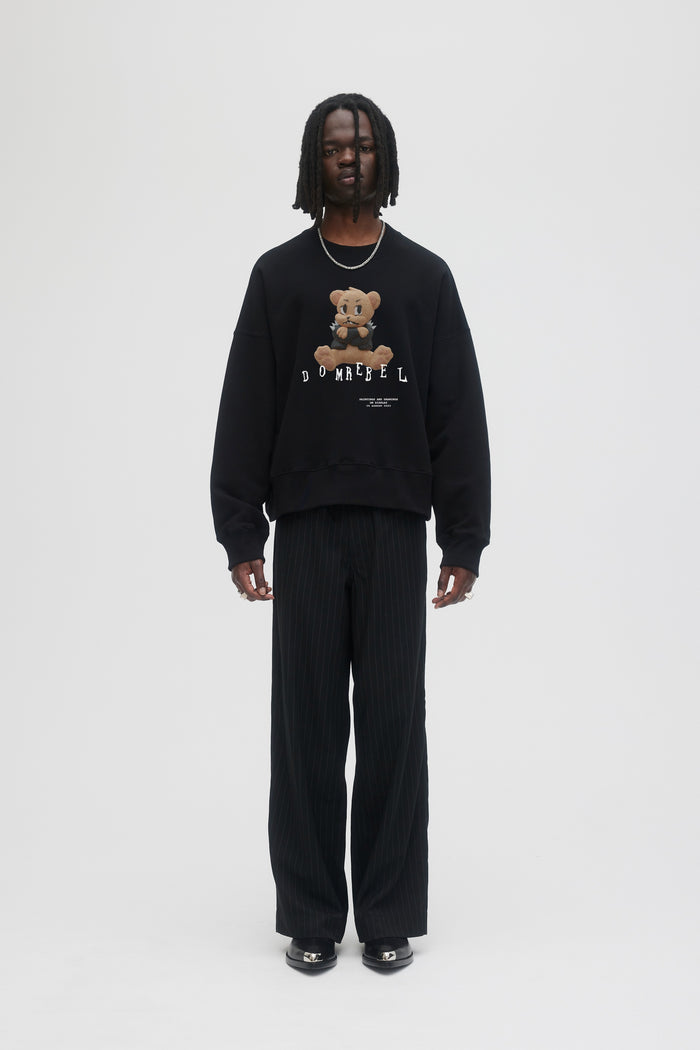 domrebel GRUMPY SWEATSHIRT Black