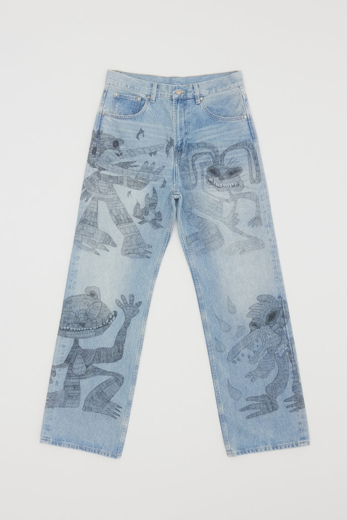 Domrebel HAO BOOTCUT JEANS Mid Blue