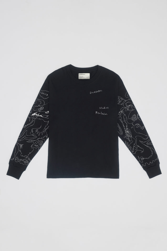 Domrebel HIC LONG SLEEVE T-SHIRT Black