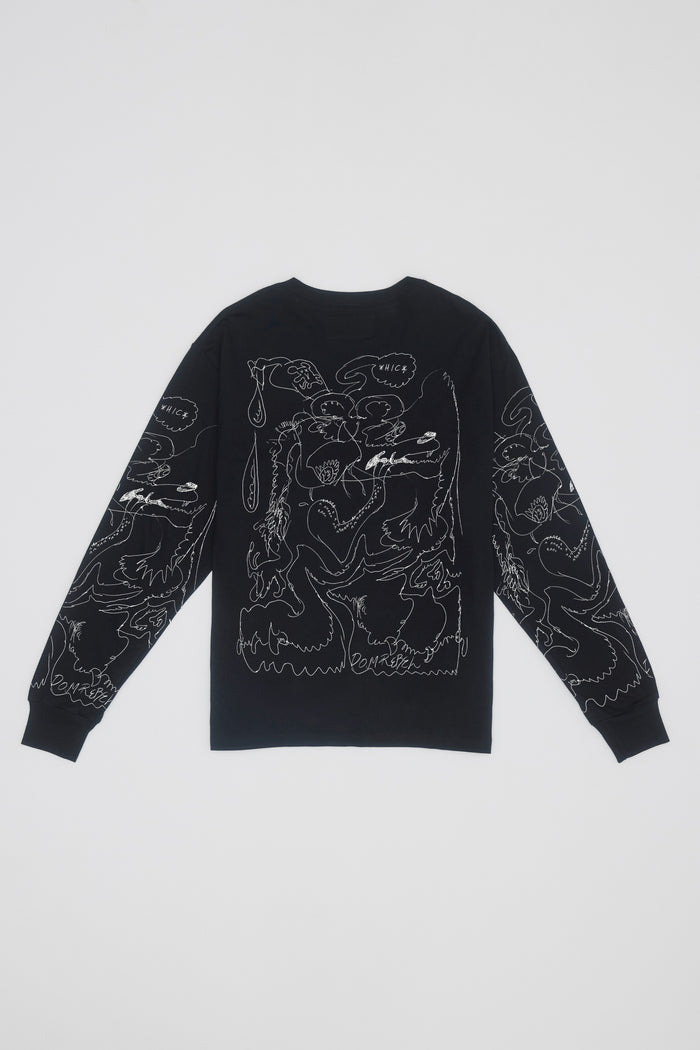 Domrebel HIC LONG SLEEVE T-SHIRT Black