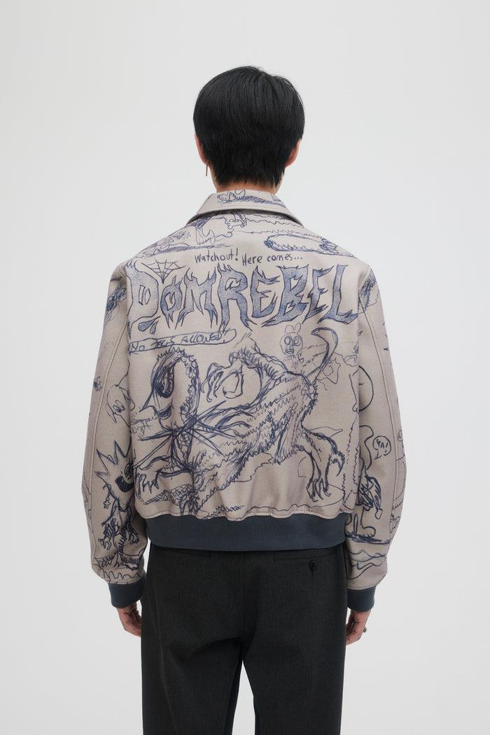 Domrebel HOMEWORK BOMBER JACKET Grey