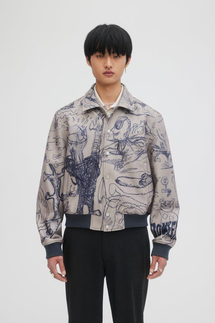Domrebel HOMEWORK BOMBER JACKET Grey