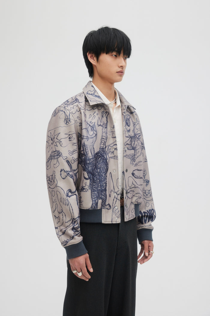 Domrebel HOMEWORK BOMBER JACKET Grey