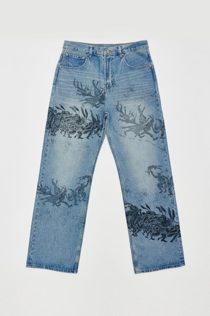 domrebel HOPS BOOTCUT JEANS Mid Blue