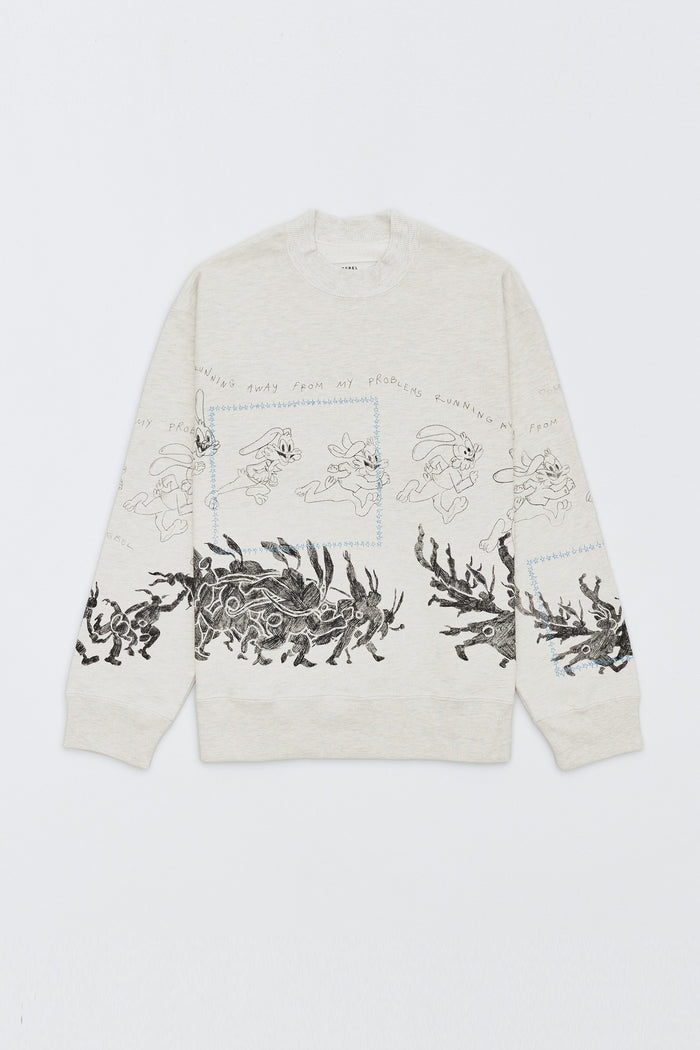domrebel HOPS SWEATSHIRT GREIGE