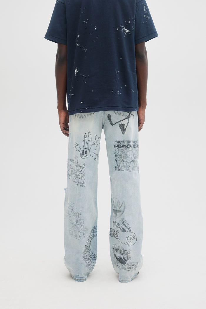 Domrebel JOY BOOTCUT JEANS Light Blue