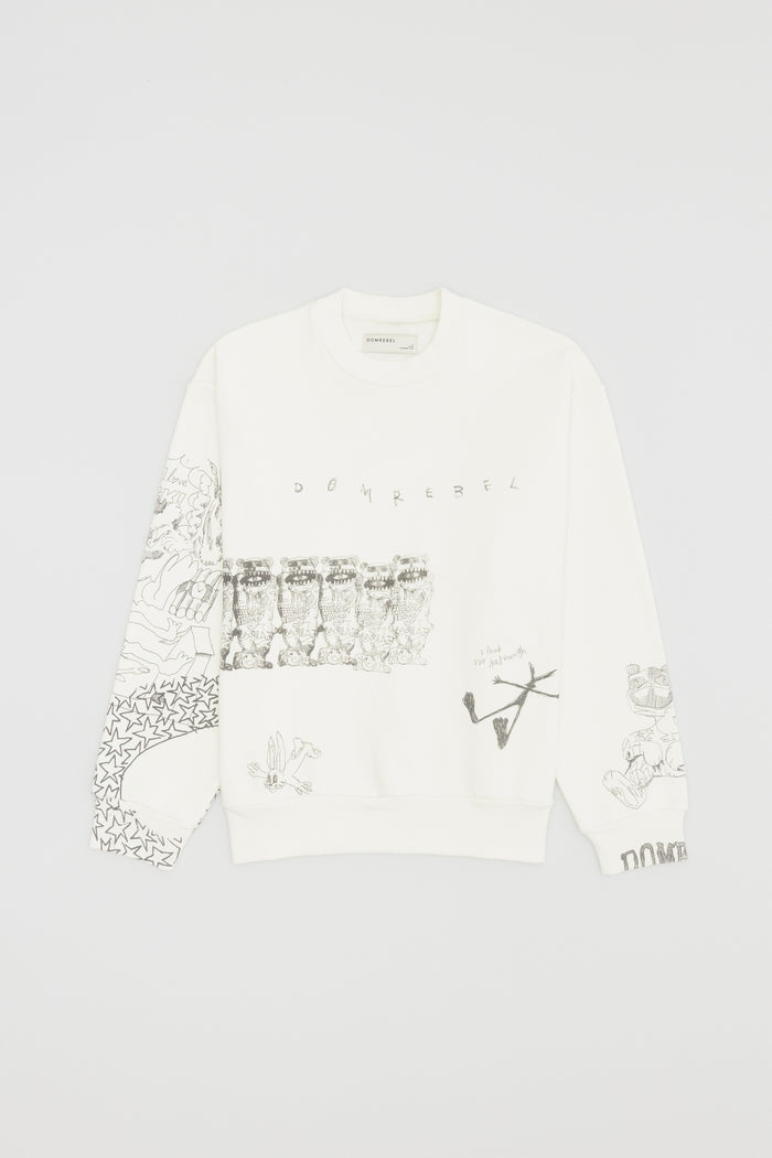 Domrebel JOY SWEATSHIRT Antique White
