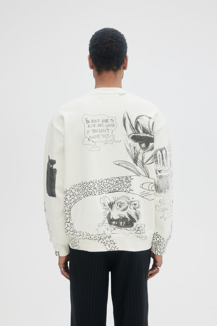 Domrebel JOY SWEATSHIRT Antique White