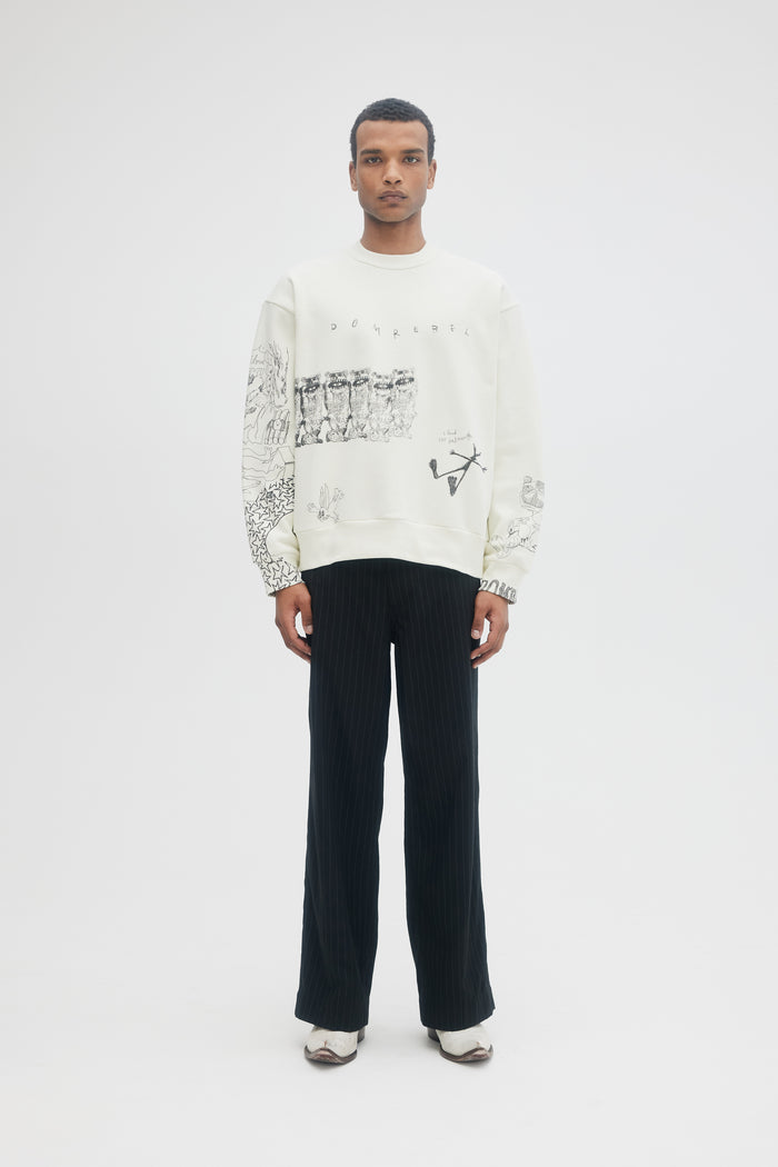 domrebel JOY SWEATSHIRT Antique White