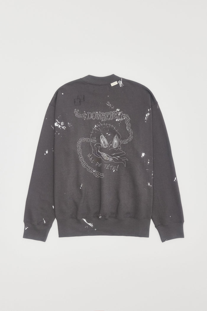 Domrebel MAL SWEATSHIRT COAL PAINT