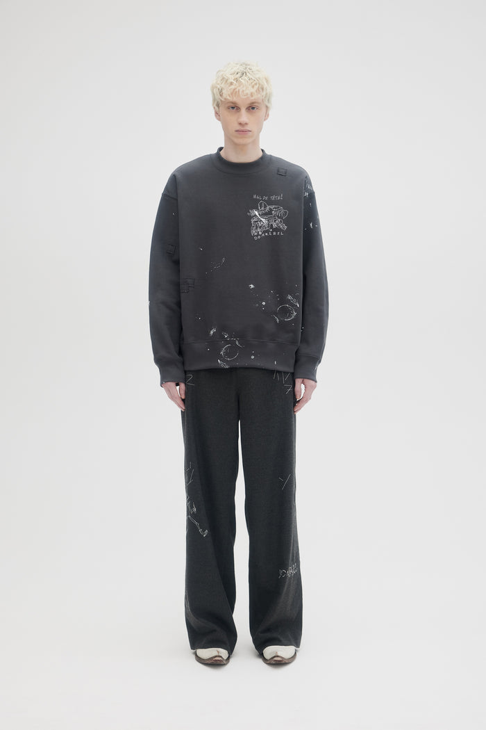 domrebel MAL SWEATSHIRT COAL PAINT