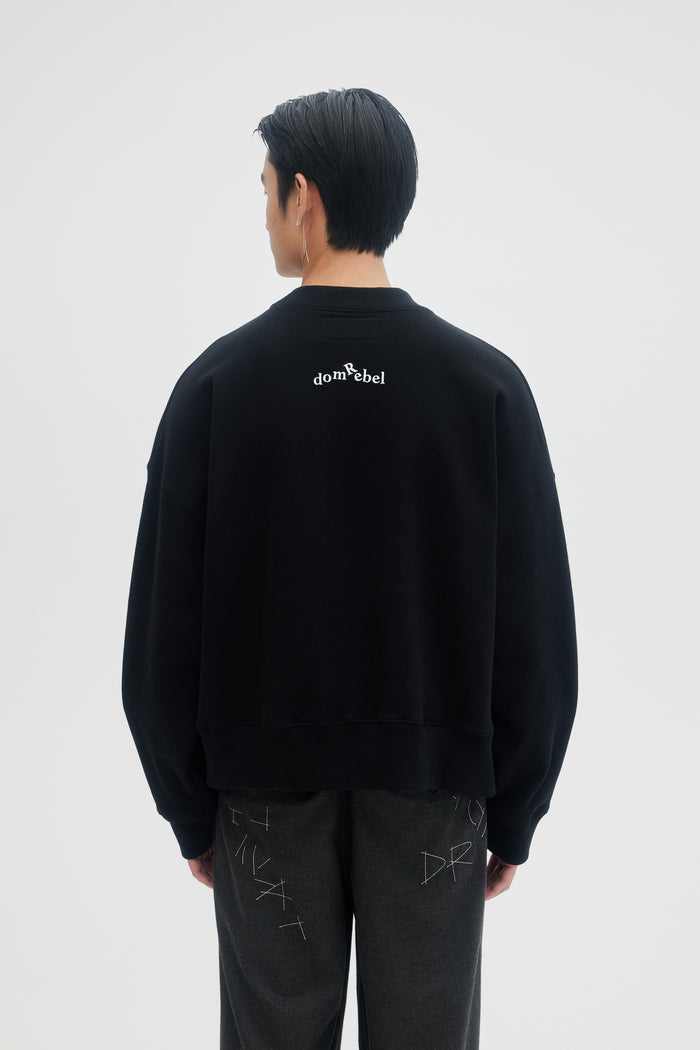 Domrebel MIRROR SWEATSHIRT Black