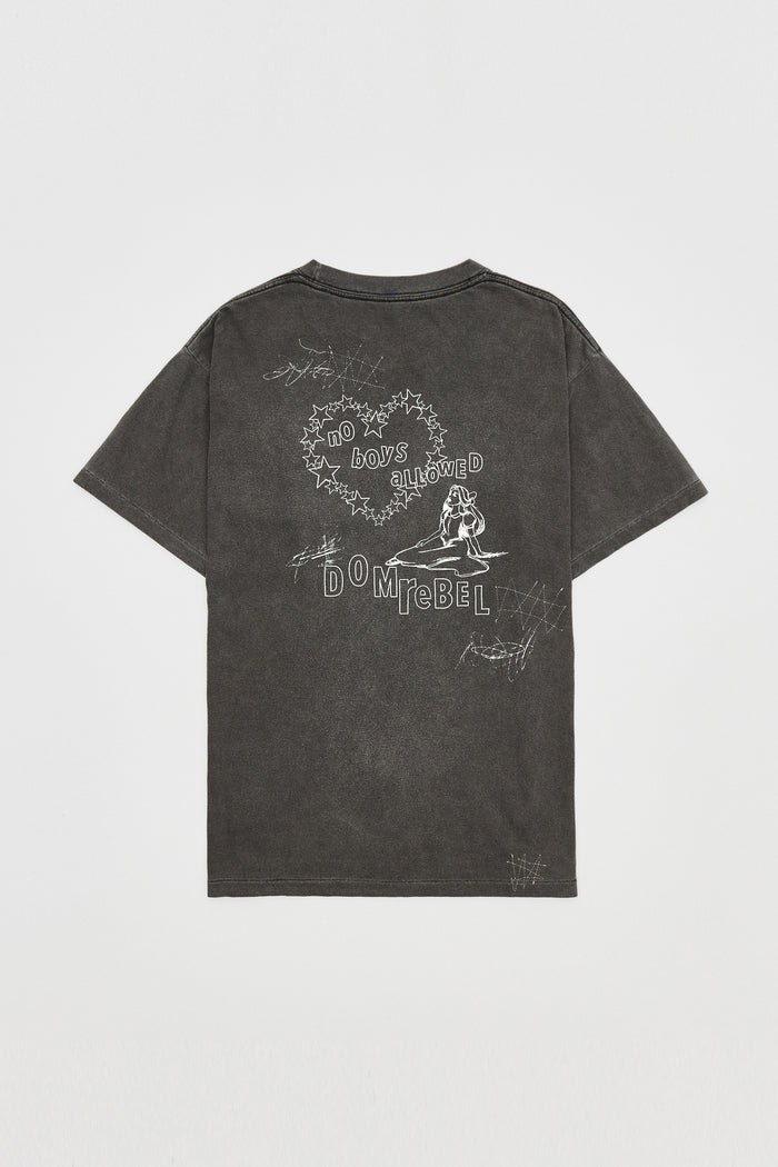 Domrebel NO BOYS T-SHIRT Faded Black