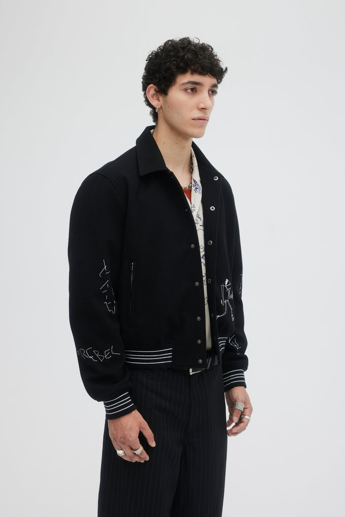 Domrebel NONSENSE BOMBER JACKET Black