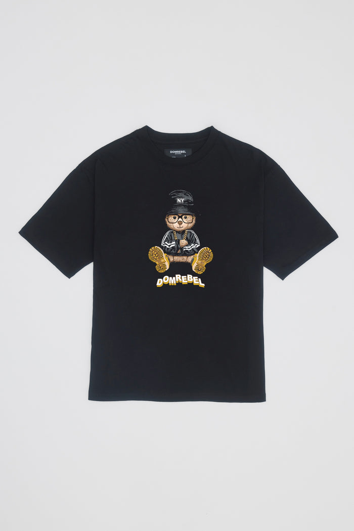 Domrebel NY BEAR T-SHIRT BLACK Black