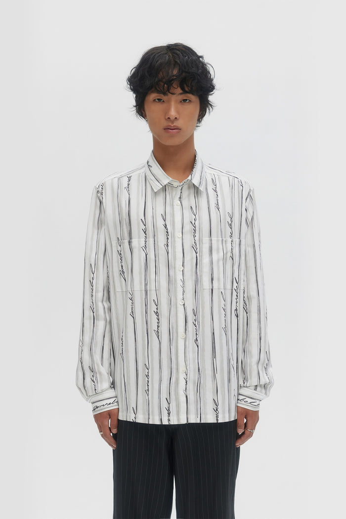 Domrebel OFFSET LONGSLEEVE SHIRT Beige