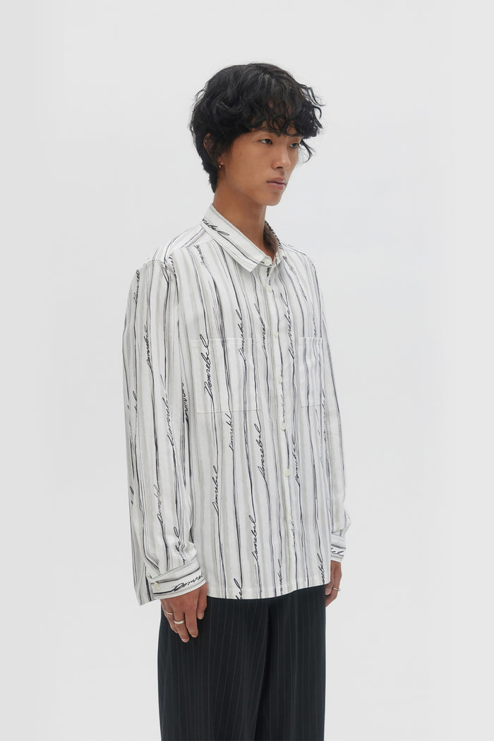 Domrebel OFFSET LONGSLEEVE SHIRT Beige