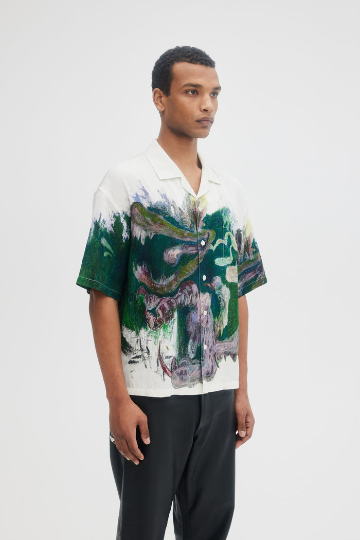 Domrebel PONDSCUM CAMP COLLAR SHIRT Ivory