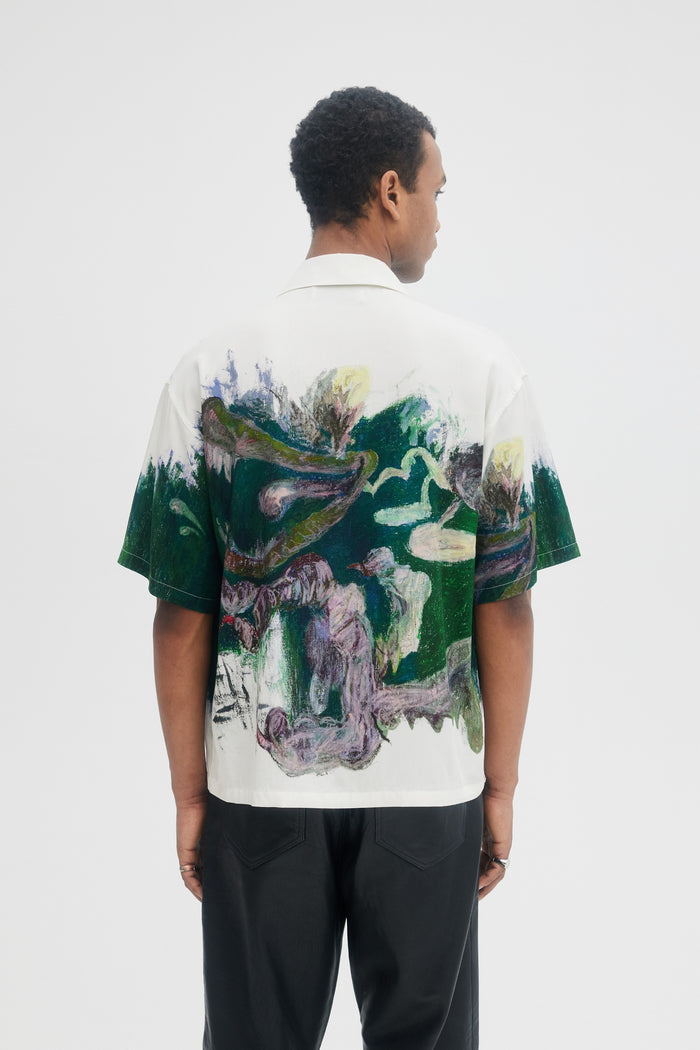 Domrebel PONDSCUM CAMP COLLAR SHIRT Ivory