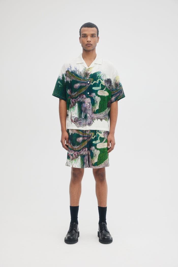 domrebel PONDSCUM CAMP COLLAR SHIRT Ivory