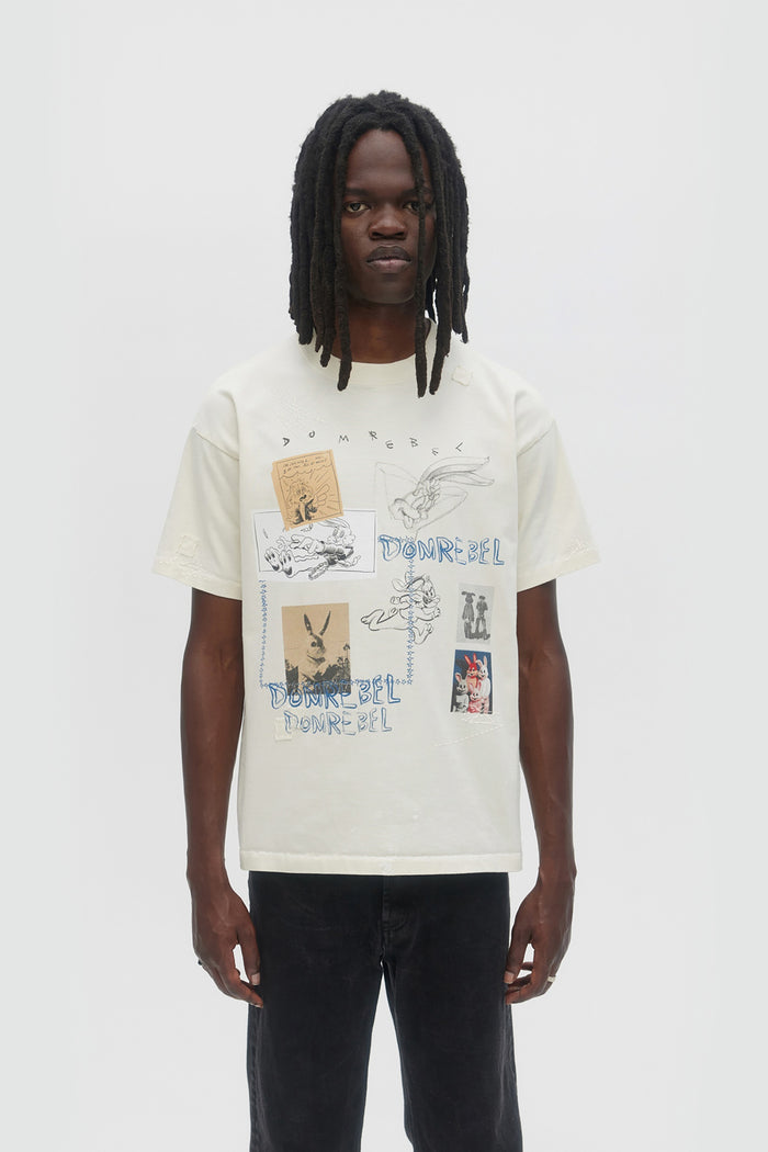 Domrebel RABBIT HOLE T-SHIRT ANTIQUE