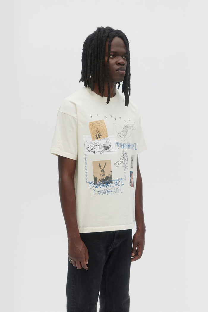 Domrebel RABBIT HOLE T-SHIRT ANTIQUE