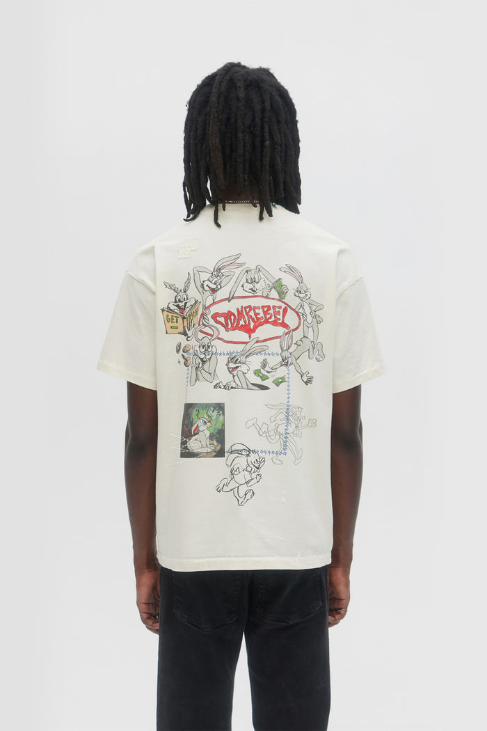Domrebel RABBIT HOLE T-SHIRT ANTIQUE