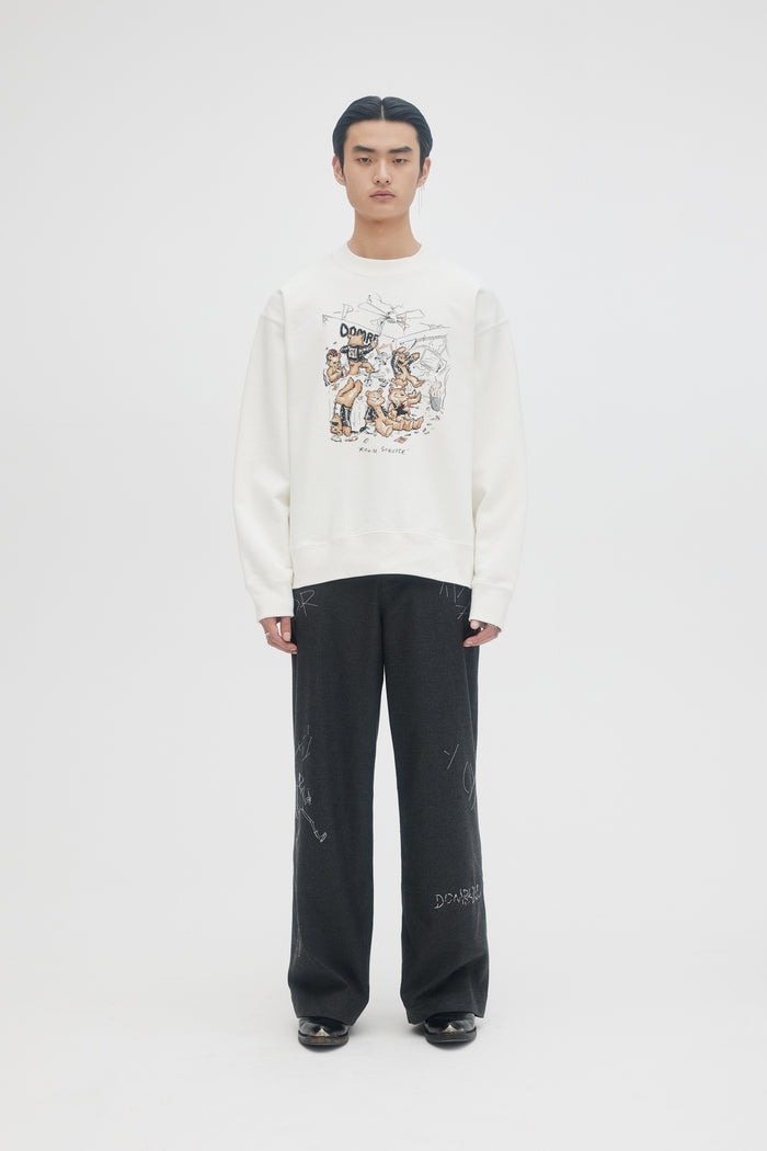 domrebel ROOM SERVICE SWEATSHIRT Ivory