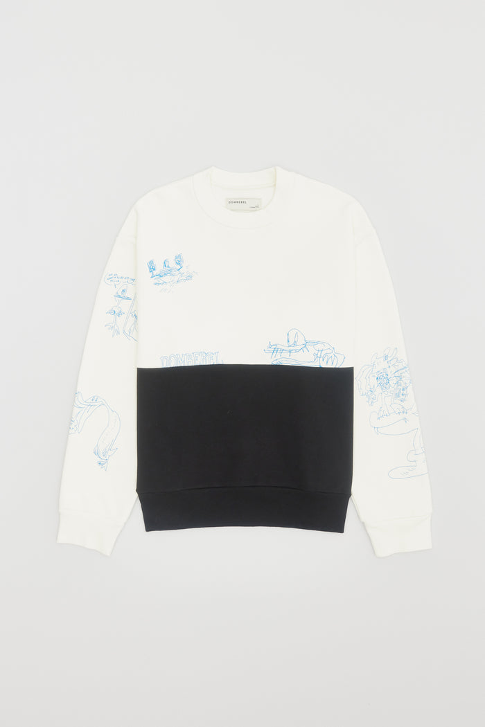 Domrebel SCRIBS SWEATSHIRT Antique White