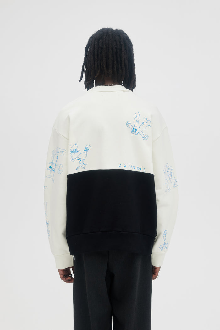 Domrebel SCRIBS SWEATSHIRT Antique White