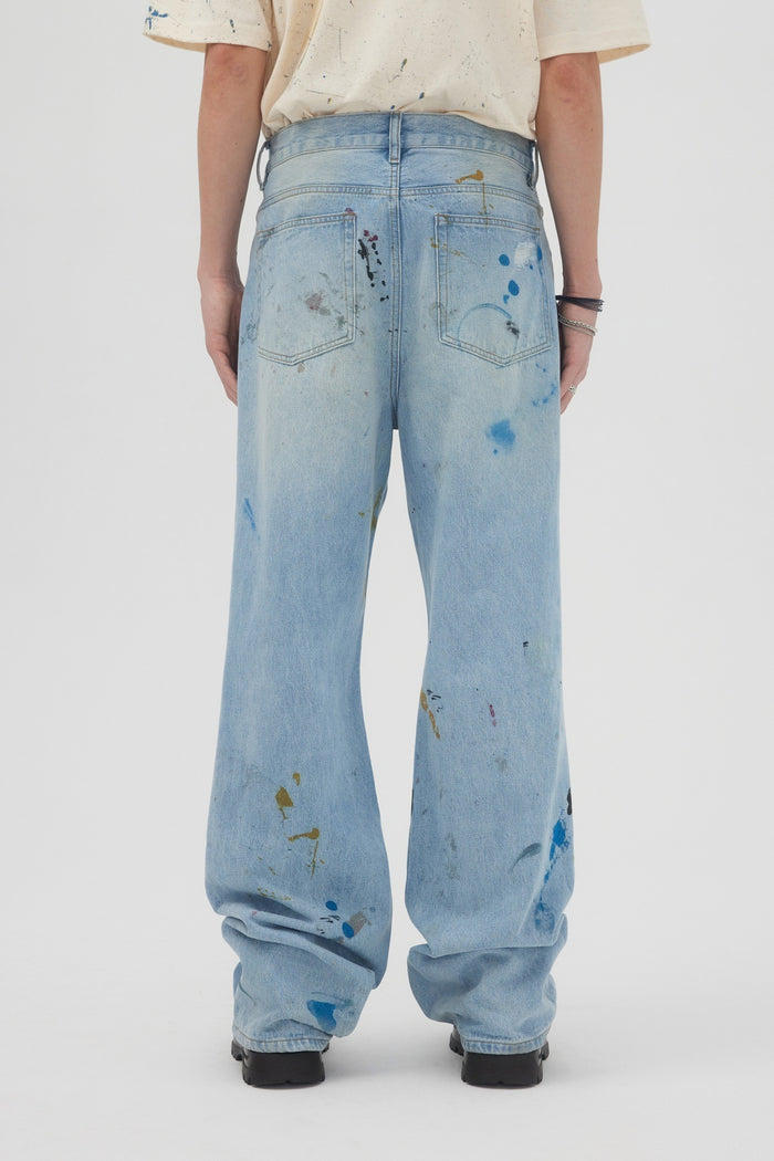 Domrebel SCUFF BOOTCUT JEANS Light Blue