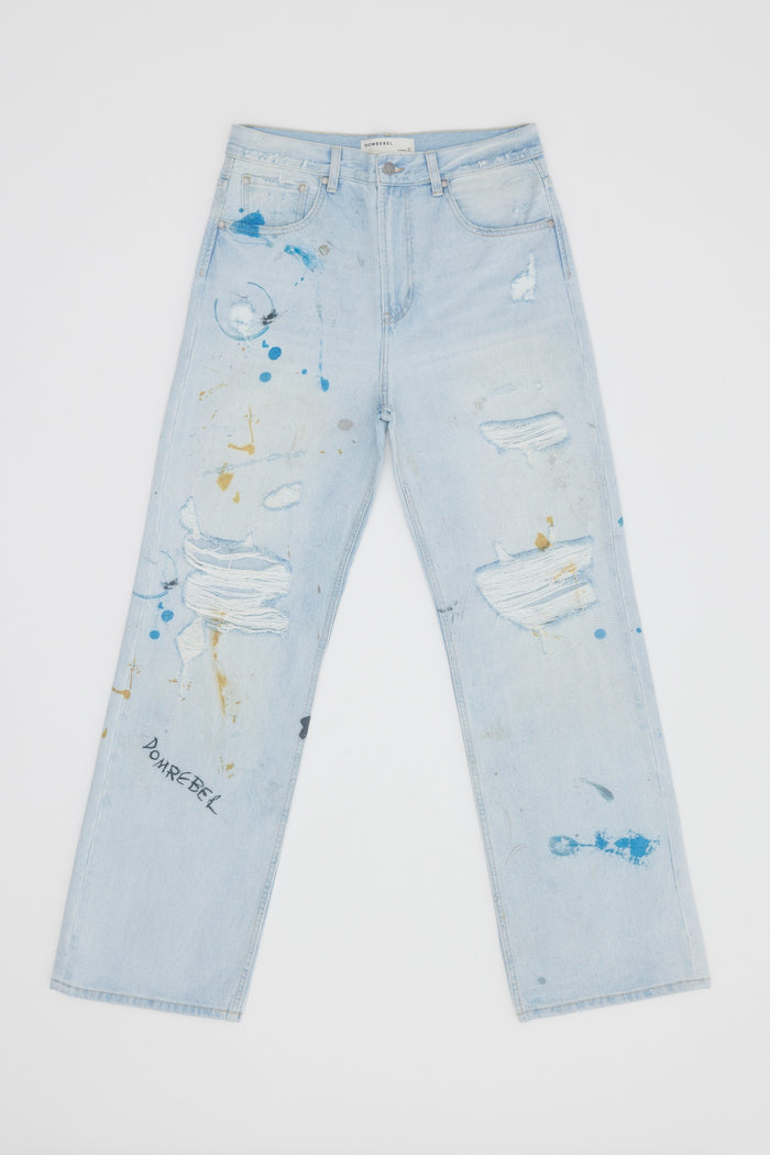 Domrebel SCUFF BOOTCUT JEANS Light Blue