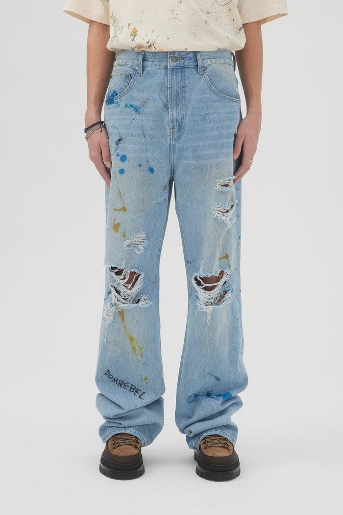 domrebel SCUFF BOOTCUT JEANS Light Blue