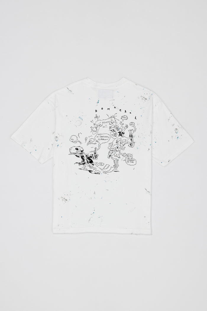 Domrebel SCUFF ZIP T-SHIRT Ivory