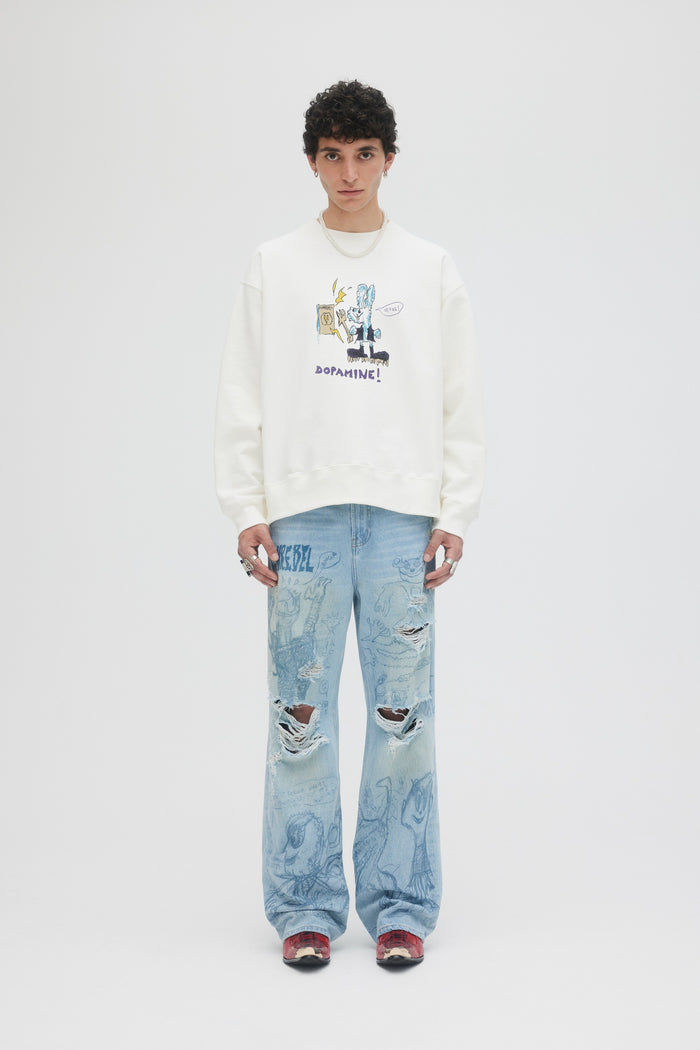 domrebel SHOCK SWEATSHIRT Ivory